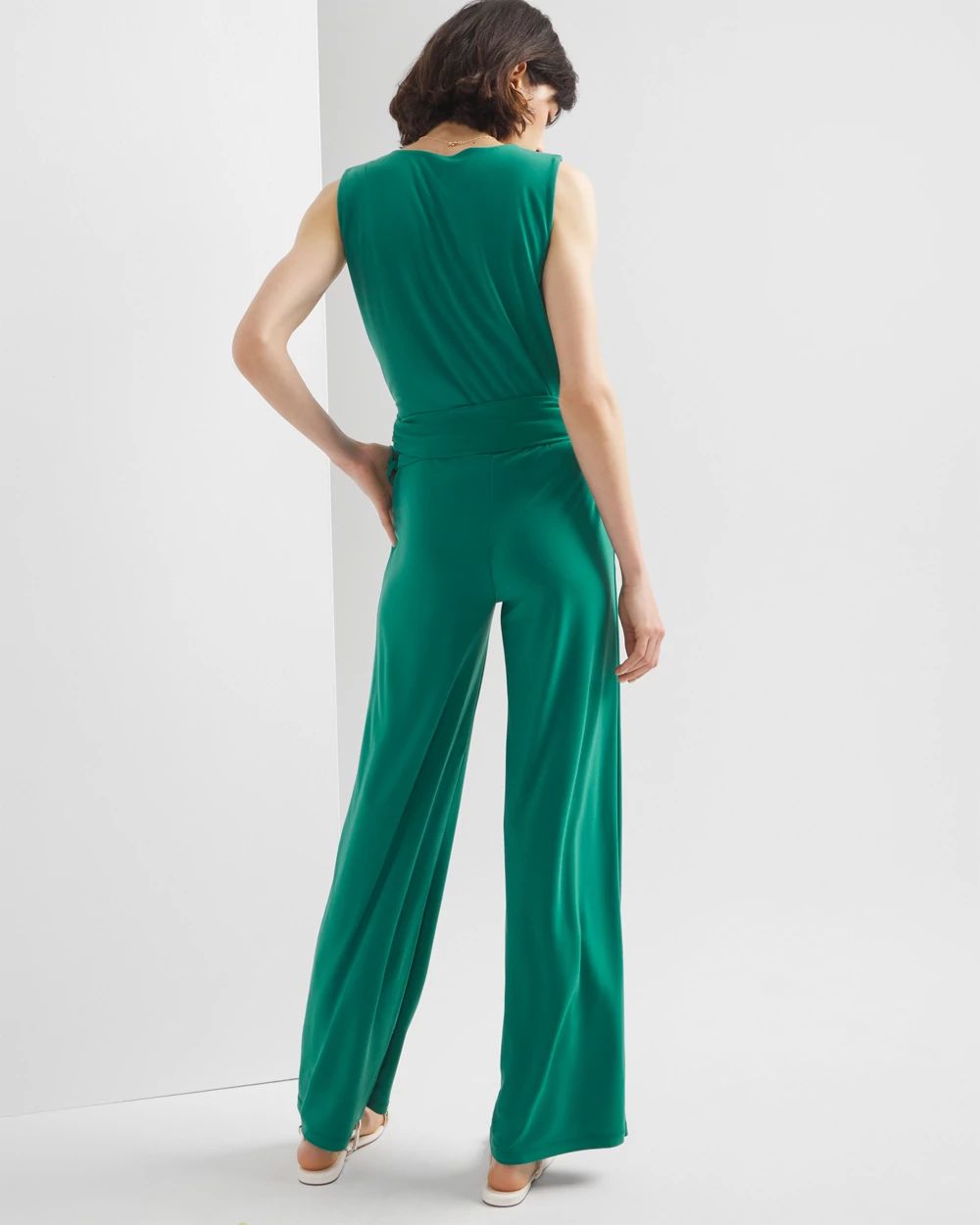 Ruched Waist Wide Leg Pant